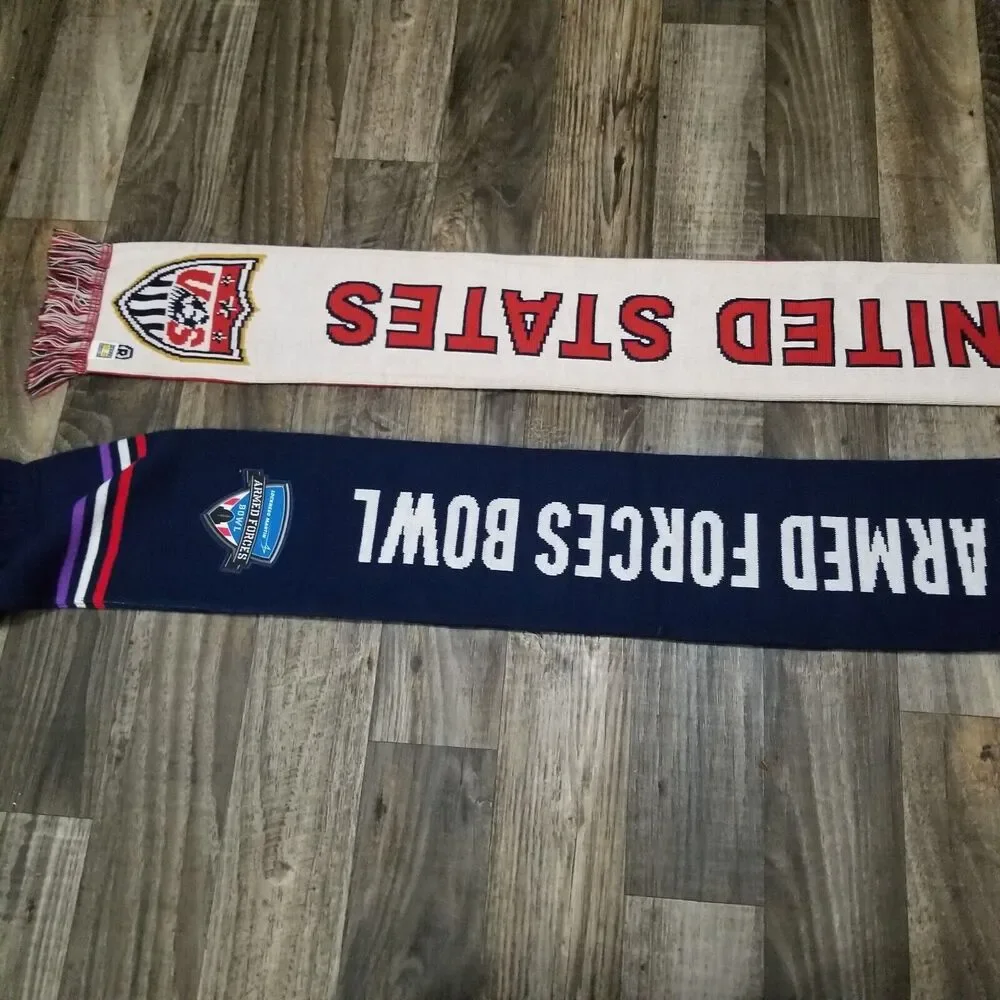 Lockheed Martin Armed Forces Bowl Scarf Military/ Purple Heart 60 In‎ Lot Of Two